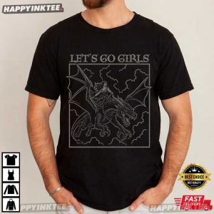 Let's Go Girls Powerful Girl Dragon Rider Feminist T Shirt (3)