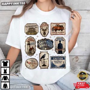 Widow's Bay Stamp Horror Movie Fan Gift T Shirt (2)