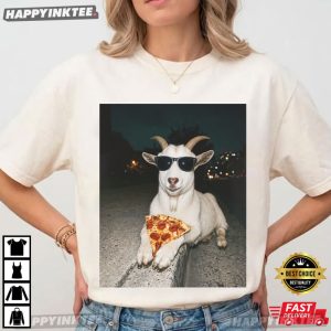 Goat Pizza Funny Animal Lover Meme T Shirt (1)