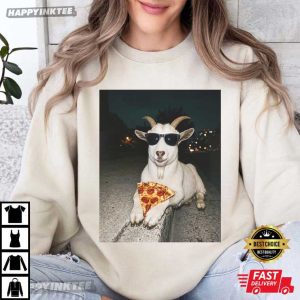 Goat Pizza Funny Animal Lover Meme T Shirt (3)