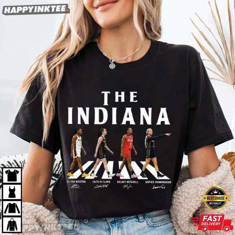 The Indiana Basketball Women Walking Road Funny WNBA T-Shirt The Indiana Basketball Women Walking Road Funny WNBA T-Shirt