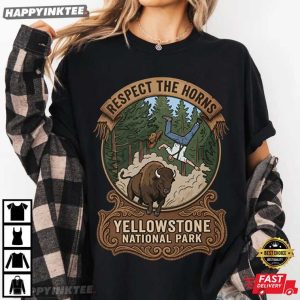 Respect the Horns Yellowstone National Park T Shirt (1)