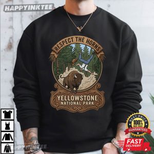 Respect the Horns Yellowstone National Park T Shirt (2)