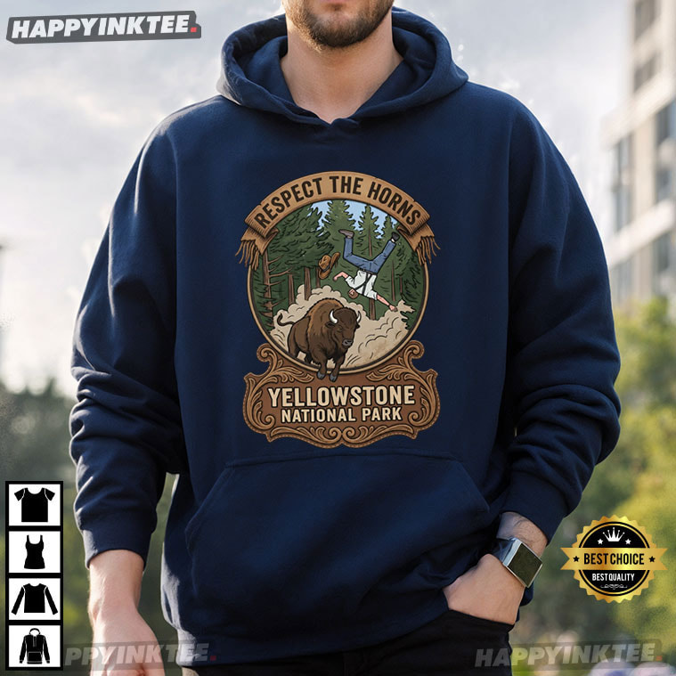 Respect the Horns Yellowstone National Park T-Shirt Respect the Horns Yellowstone National Park T-Shirt