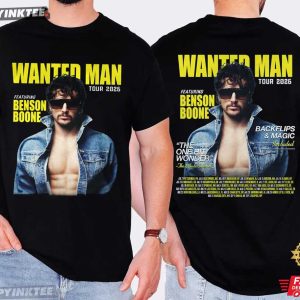Benson Boone Wanted Man Tour 2026 Music Concert T Shirt (4)