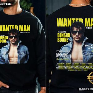 Benson Boone Wanted Man Tour 2026 Music Concert T Shirt (2)