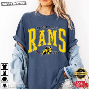 Riverdale Rams High School Football Mascot Spirit T Shirt (2)