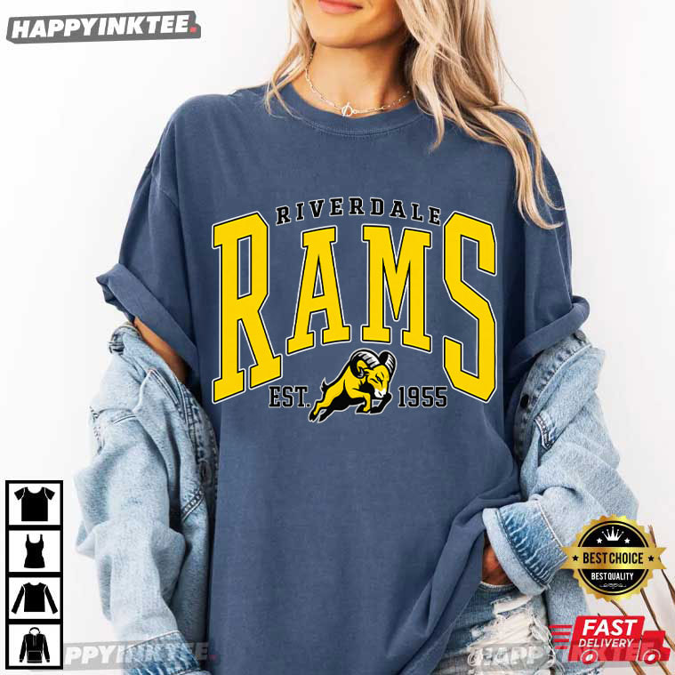 Riverdale Rams High School Football Mascot Spirit T-Shirt Riverdale Rams High School Football Mascot Spirit T-Shirt