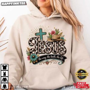 Jesus The Way The Truth The Life Western Cross Cowgirl T Shirt 1 (2)