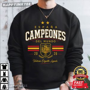 Spain World Cup 2026 Campeones Del Mundo T Shirt (1)