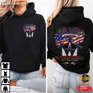 Blue Angels Beach Flyby Summer Air Show T Shirt (4)