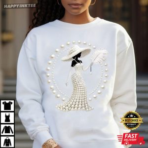 Pearl Lady Graphic Elegant Fashion T Shirt (2)
