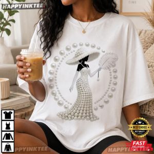 Pearl Lady Graphic Elegant Fashion T Shirt (3)