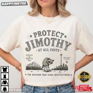 Protect Jimothy The Raccoon That Stole Seattle's Heart T Shirt (4)