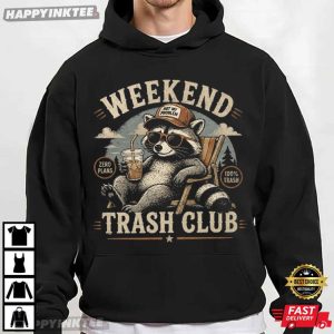 Weekend Trash Club Retro Raccoon Lover Gift T Shirt (2)