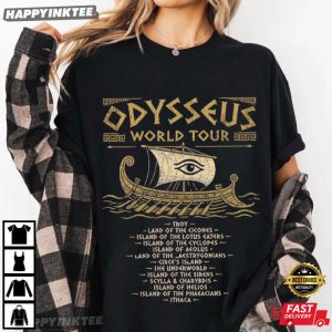Odysseus World Tour Greek Mythology Gift The Odyssey T Shirt (3)