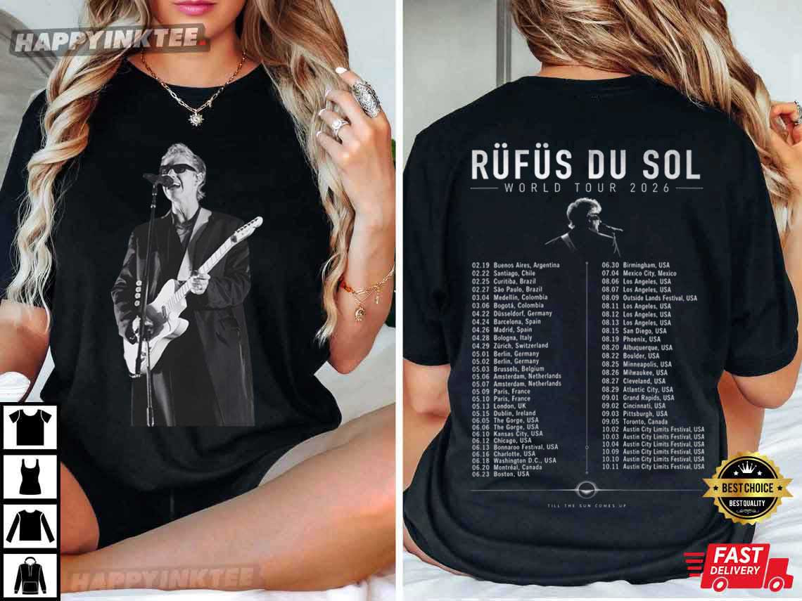 Rüfüs Du Sol World Tour 2026 Music T-Shirt Rüfüs Du Sol World Tour 2026 Music T-Shirt