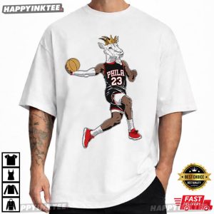 LeBron James GOAT Philadelphia 76ers Crown NBA T Shirt (3)