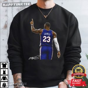 Lebron James Philadelphia 76ers Autograph T Shirt (2)