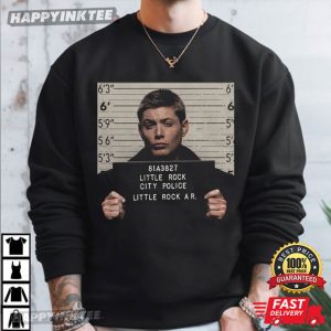 Dean Winchester Mugshot Supernatural Funny 90s Movie T Shirt (1)