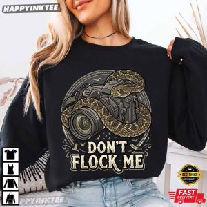 Don't Flock Me Rattlesnake Camera Freedom T Shirt (1)