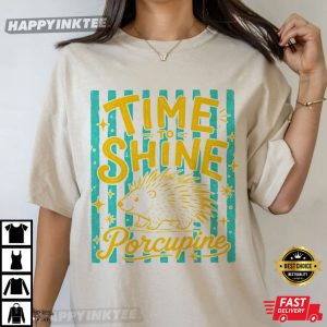 Time To Shine Porcupine Cute Back To School Teacher T Shirt (2)