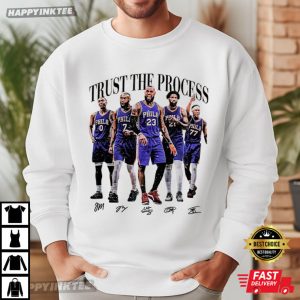 Trust The Process Embiid James Brown Maxey NBA Fan Gift T Shirt (1)