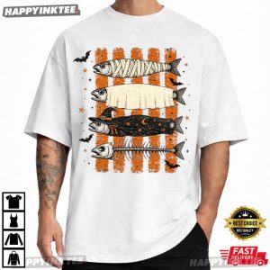 Spooky Fishing Funny Fisherman Gift Halloween T Shirt (4)