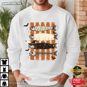Spooky Fishing Funny Fisherman Gift Halloween T Shirt (1)