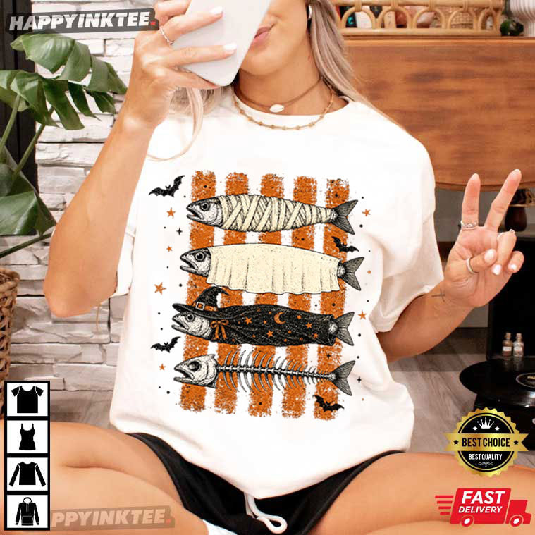 Spooky Fishing Funny Fisherman Gift Halloween T-Shirt Spooky Fishing Funny Fisherman Gift Halloween T-Shirt