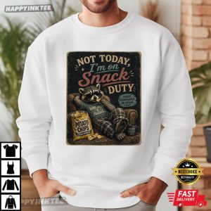 Not Today I'm On Snack Duty Raccoon Snack Time T Shirt (1)