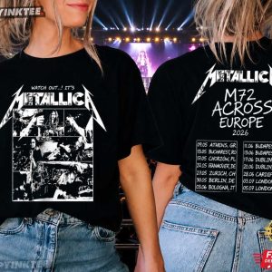 Metallica M72 Across Europe Tour Dates 2026 T Shirt (1)