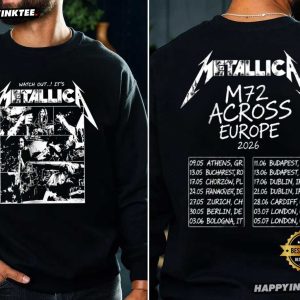 Metallica M72 Across Europe Tour Dates 2026 T Shirt (3)