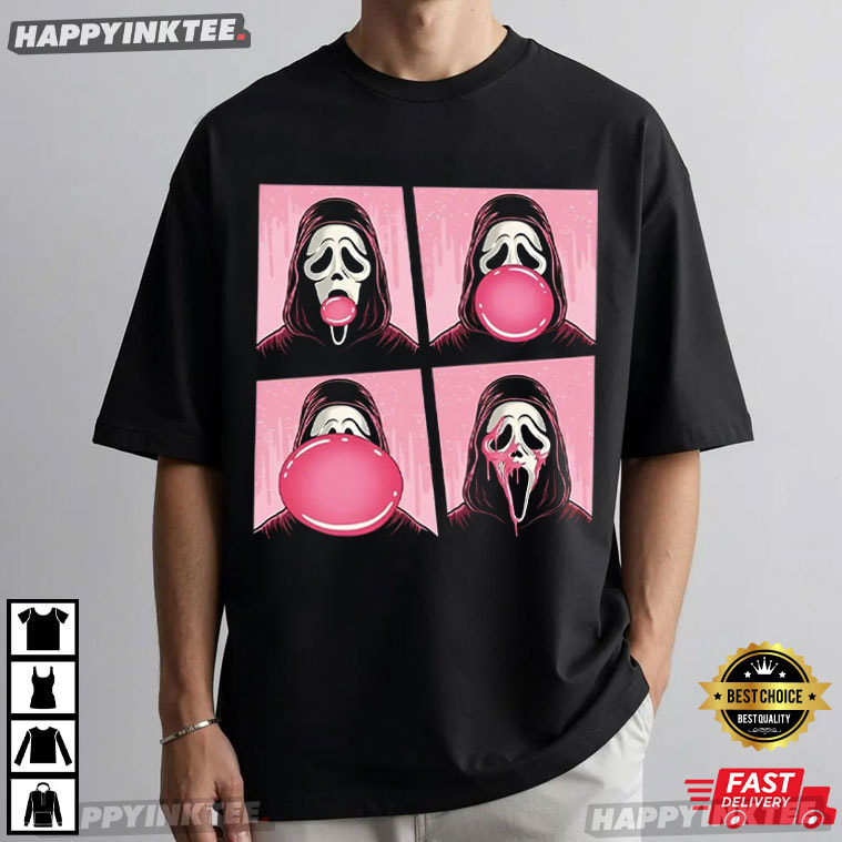 Ghost Face Scream Bubble Gum Horror Halloween Gift T-Shirt Ghost Face Scream Bubble Gum Horror Halloween Gift T-Shirt