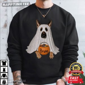 Ghost German Shepherd Candy Halloween Custom Name T Shirt (4)