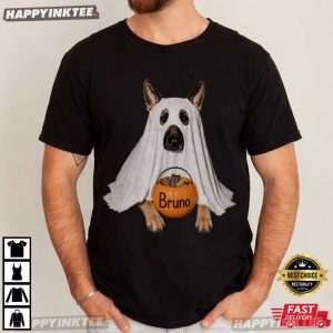 Ghost German Shepherd Candy Halloween Custom Name T Shirt (1)