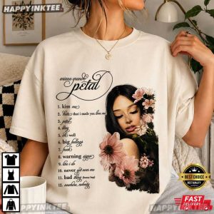 Ariana Grande Petal Tracklist Pink Floral Pop Album T Shirt (2)