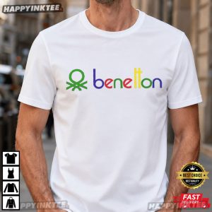 Benetton Rainbow Logo 80's Vintage Vibe T Shirt (3)
