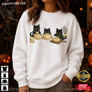 Kitty Sourdough Cute Black Cat Halloween Fall Gift T Shirt (1)