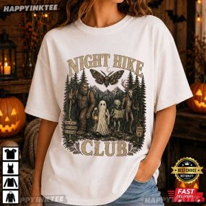 Night Hike Club Cryptid Hiking Paranormal Forest Adventure T Shirt (4)