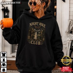 Night Hike Club Cryptid Hiking Paranormal Forest Adventure T Shirt (1)