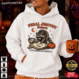 Feral Jimothy Bakery We Knead He Steals Halloween Raccoon Lover Gift T Shirt (2)