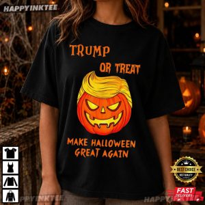 Trump Or Treat Make Halloween Great Again Pumpkin T Shirt (4)