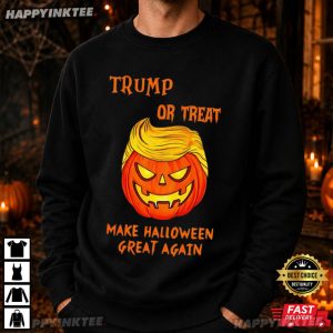Trump Or Treat Make Halloween Great Again Pumpkin T Shirt (1)