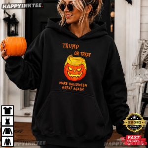 Trump Or Treat Make Halloween Great Again Pumpkin T Shirt (2)