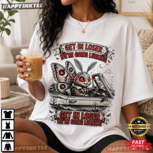 Mothman Car Get In Loser We're Going Lurking Funny Cryptid Meme T Shirt (2)