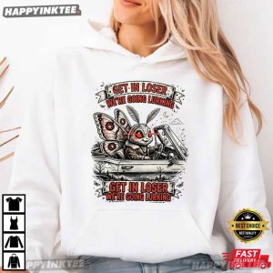 Mothman Car Get In Loser We're Going Lurking Funny Cryptid Meme T Shirt (3)