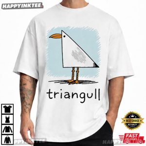 Triangull Seagull Cute Triangle Seagull Whimsical Bird T Shirt (2)