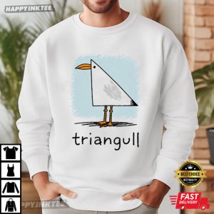 Triangull Seagull Cute Triangle Seagull Whimsical Bird T Shirt (3)
