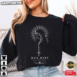 Hail Mary Full Of Grace Virgin Mary Religious T Shirt (1)